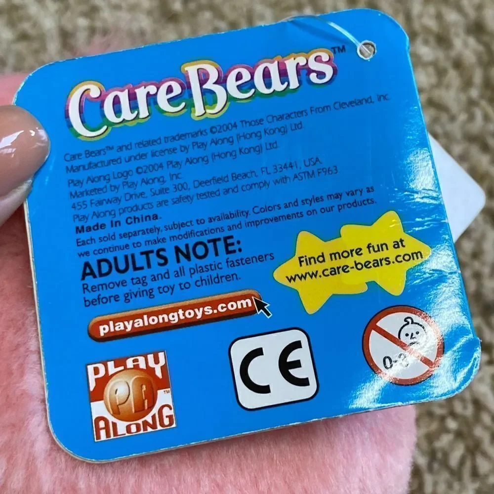 NWT VTG 2004 Care Bears 12" Cheer Bear Plush Pink Stuffed Animal - Picture 4 of 4